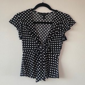 Peplum Polkadot Top